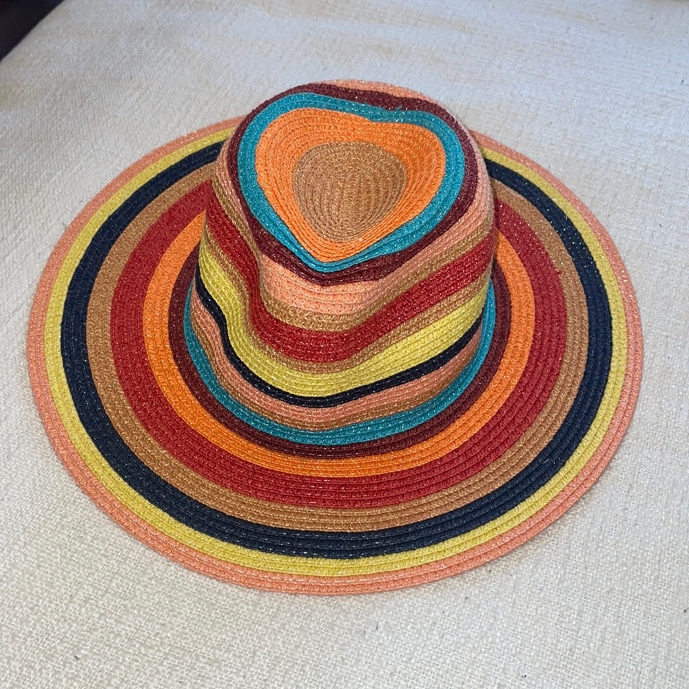 NWOT Colorful Beach Hat